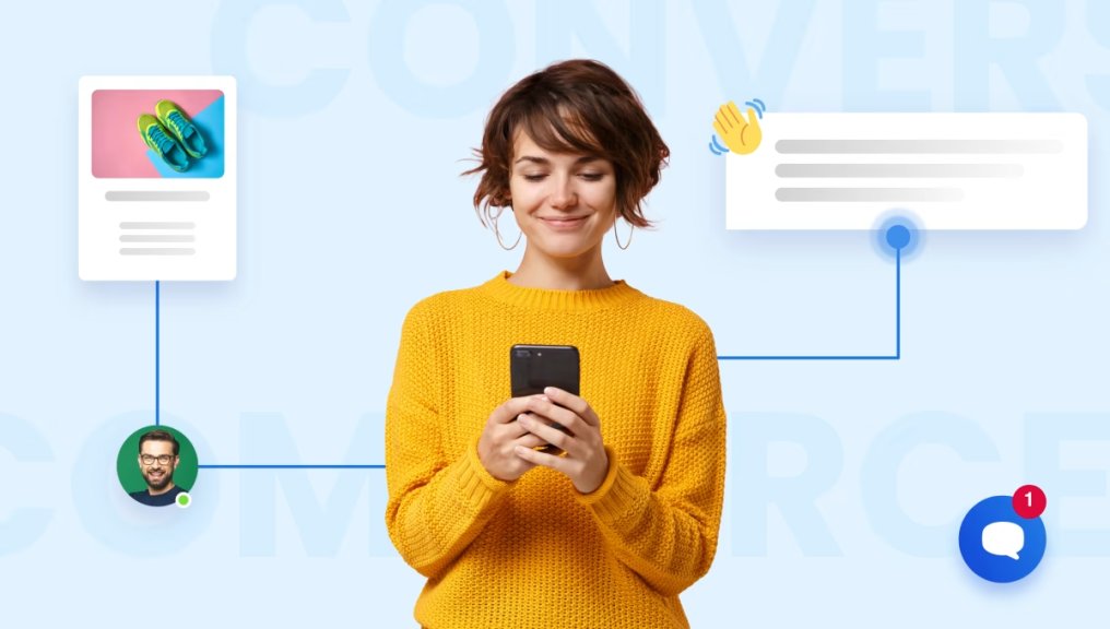 Comércio Conversacional: O Futuro da Descoberta de Marcas na Era da IA Assistente de IA guiando usuário através de compras personalizadas e descoberta de marcas